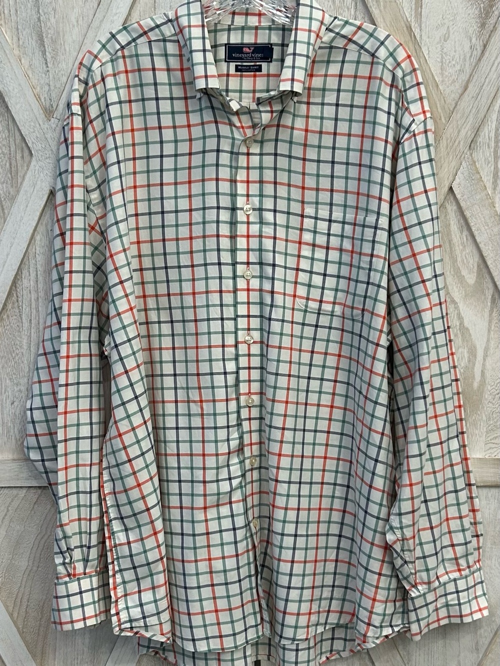 Vineyard Vines Dress Shirt Men’s XL Murray Shirt 100% Cotton Plaid Button-Down